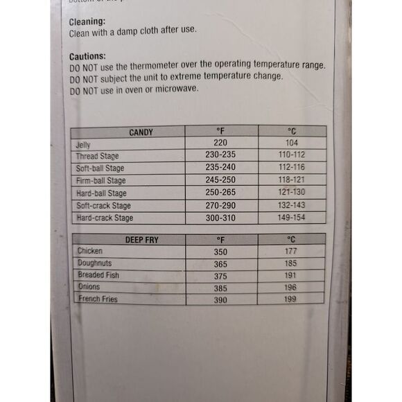 Harold Import Company Candy/Jelly Deep Fry Thermometer- NIP - Picture 5 of 5